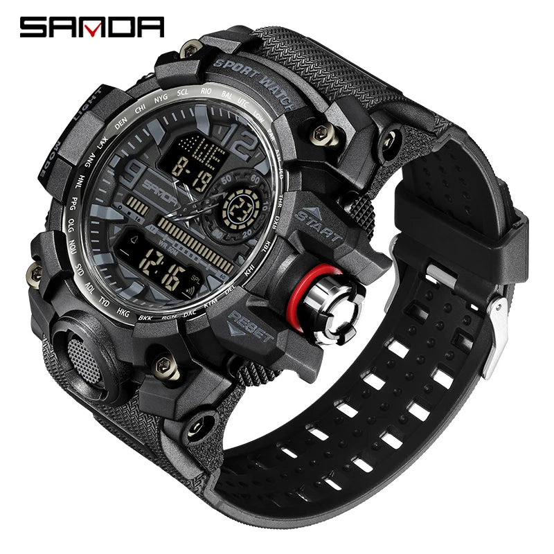 RELOGIO DIGITAL LED MASCULINO SANDA MODELO 3133