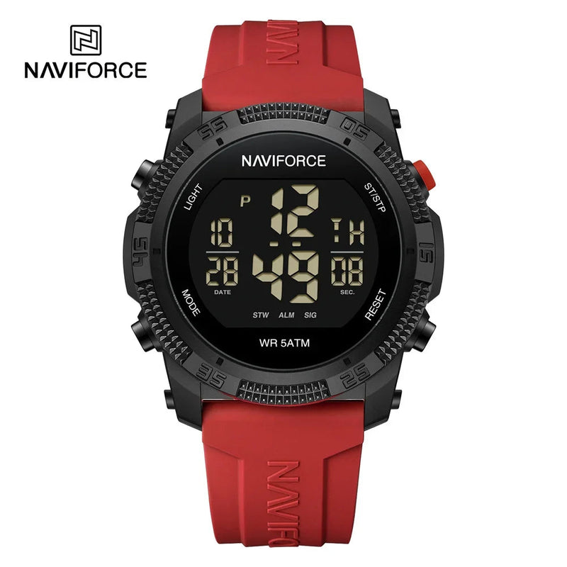 RELOGIO DIGITAL MASCULINO COM PULSEIRA DE BORRACHA NAVIFORCE