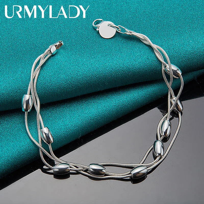 Pulseira de prata esterlina 925 URMYLADY