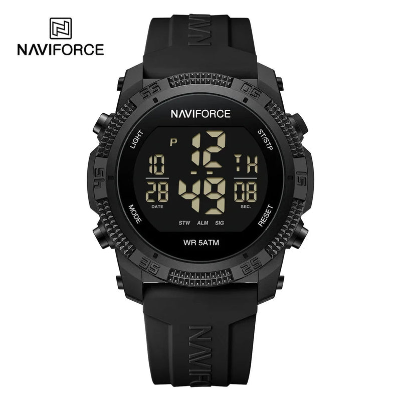 RELOGIO DIGITAL MASCULINO COM PULSEIRA DE BORRACHA NAVIFORCE